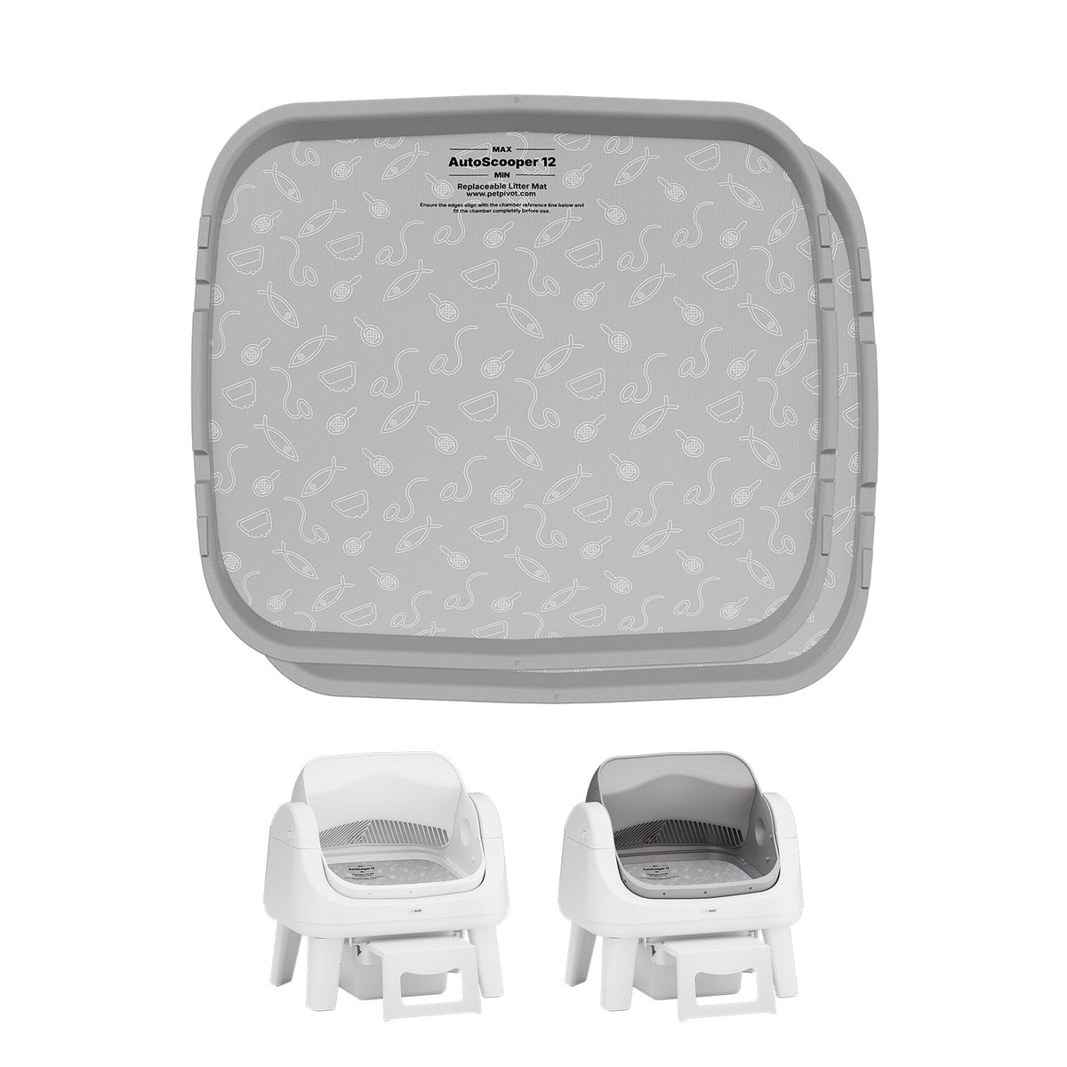 AutoScooper 12 Litter Base Bed – 2 Pack