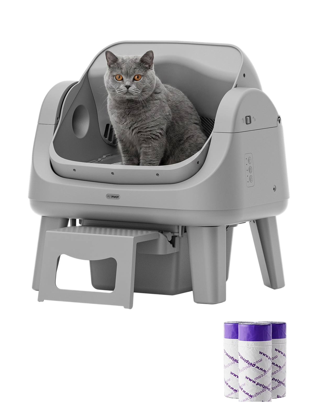 AutoScooper 12 Lite Cat Litter Box-Gray
