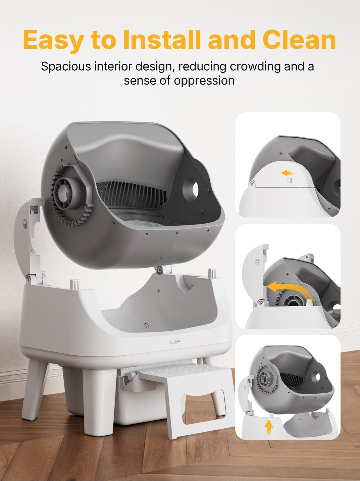 AutoScooper 12 Lite Cat Litter Box-Gray