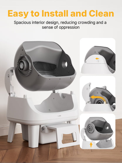 AutoScooper 12 Lite Cat Litter Box-Gray