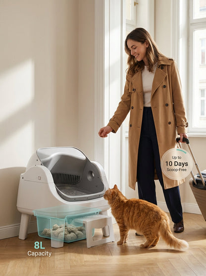 AutoScooper 12 Lite Cat Litter Box-Gray