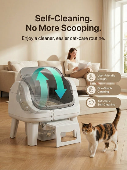 AutoScooper 12 Lite Cat Litter Box-Gray